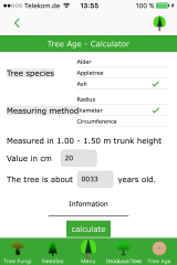 Simply calculate the age of trees